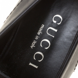 Gucci Black Leather Bit Loafers Size 42.5