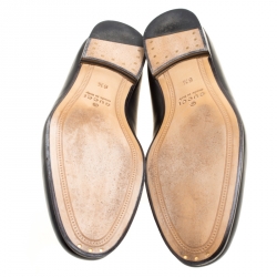 مملوكة مسبقًا حذاء لوفرز غوتشي تفاصيل أبليك ذئب هورسبيت جلد أسود مقاس 40.5