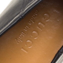 مملوكة مسبقًا حذاء لوفرز غوتشي تفاصيل أبليك ذئب هورسبيت جلد أسود مقاس 40.5