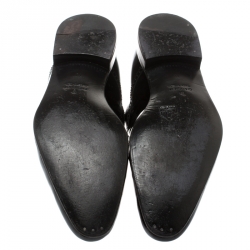Gucci Black Patent Leather Lace Up Oxfords Size 44