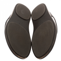 Pre Owned Gucci Brown Leather GG Thong Slipper Sandals Size 40