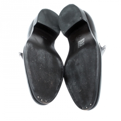 مملوكة مسبقًا Gucci Brown Leather And Lizard Leather Loafers Size 41