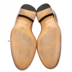 Gucci Brown Leather Lace Up Oxford Size 44.5