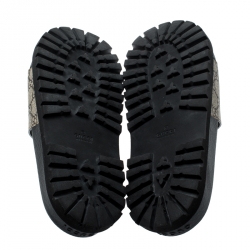 Pre Owned Gucci Beige GG Supreme Canvas Tiger Print Sandals Size 43