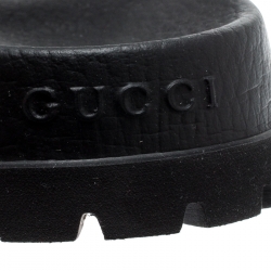 Pre Owned Gucci Beige GG Supreme Canvas Tiger Print Sandals Size 43