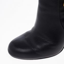 Gucci Black Leather 'Babouska' Studded Boots Size 38