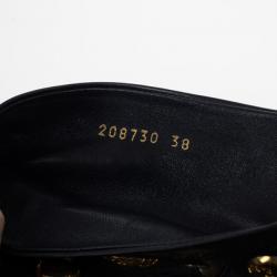 Gucci Black Leather 'Babouska' Studded Boots Size 38