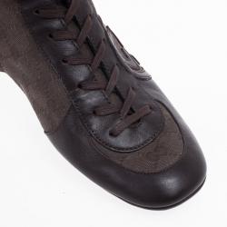 مملوكة مسبقًا Gucci Brown Lace Up Flat Knee Length Boots Size 39