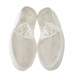 Gucci White Leather Ace Embroidered Bee Low Top Sneakers Size 43