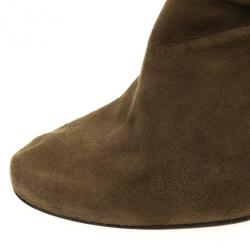 مملوكة مسبقًا Gucci Brown Suede Hysteria Ankle Booties Size 38.5