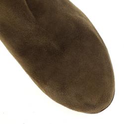 مملوكة مسبقًا Gucci Brown Suede Hysteria Ankle Booties Size 38.5