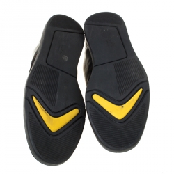Gucci Black Leather Slip On Low Top Sneakers Size 42.5