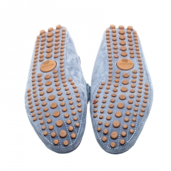 مملوكة مسبقًا Gucci Blue Suede Horsebit Loafers Size 41.5