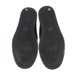 Gucci Black GG Supreme Canvas and Leather Slip On Sneakers Size 43.5