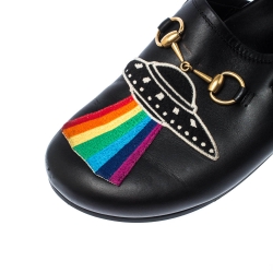 مملوكة مسبقًا  صندل غوتشي ريفر هورسبيت جلد مرصع مقاس 42