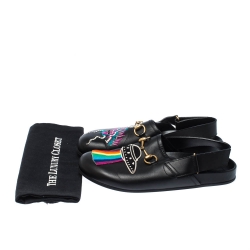 مملوكة مسبقًا  صندل غوتشي ريفر هورسبيت جلد مرصع مقاس 42