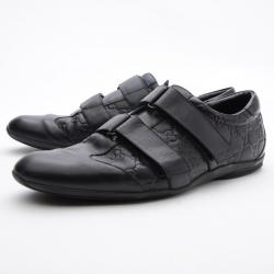 Gucci Black GG Double Velcro Sneakers Size 44