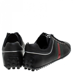 Gucci Black Leather Ace Sneakers Size 41