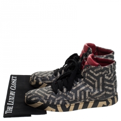 Gucci Brown GG Imprime Canvas High Top Sneakers Size 45