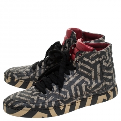 Gucci Brown GG Imprime Canvas High Top Sneakers Size 45