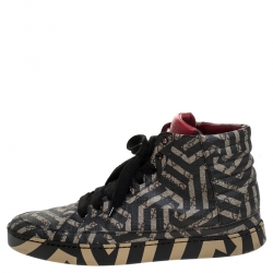 Gucci Brown GG Imprime Canvas High Top Sneakers Size 45