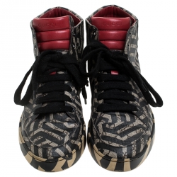 Gucci Brown GG Imprime Canvas High Top Sneakers Size 45