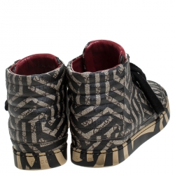 Gucci Brown GG Imprime Canvas High Top Sneakers Size 45