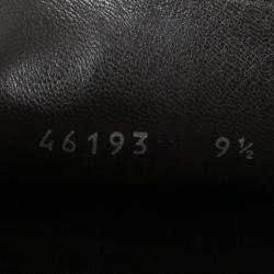 Pre Owned Gucci Dark Brown Guccissima Leather Penny Loafer Drivers With Interlocking G Size 43.5