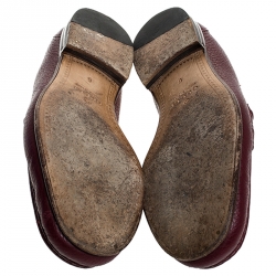Gucci Burgundy Leather 1953 Horsebit Loafers Size 40