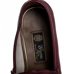 Gucci Burgundy Leather 1953 Horsebit Loafers Size 40