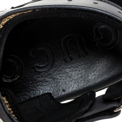 مملوكة مسبقًا صندل غوتشي سليبر بإصبع GG جلد بني مقاس 40