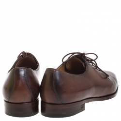 Gucci Brown Leather Lace Up Derby Size 42.5
