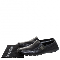 Gucci Black Leather Slip On Loafer Size 42