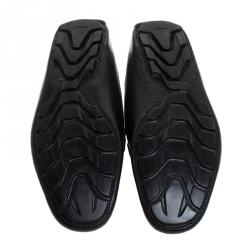 Gucci Black Leather Slip On Loafer Size 42