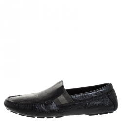 Gucci Black Leather Slip On Loafer Size 42