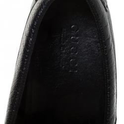 Gucci Black Leather Slip On Loafer Size 42