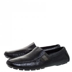 Gucci Black Leather Slip On Loafer Size 42