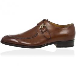Gucci Tan Leather Monk Strap Derby Size 41
