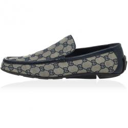 Pre Owned Gucci Navy Guccissima Loafers Size 41.5 