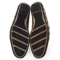 Pre Owned Gucci Navy Guccissima Loafers Size 41.5 