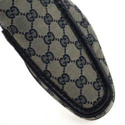 Pre Owned Gucci Navy Guccissima Loafers Size 41.5 