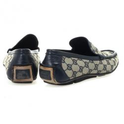 Pre Owned Gucci Navy Guccissima Loafers Size 41.5 