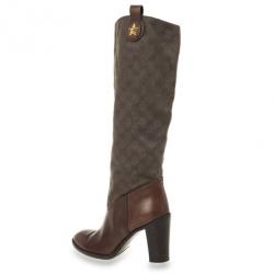 Gucci Brown GG Canvas 'Major' Tall Boots Size 41