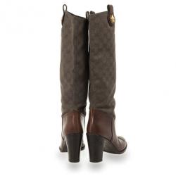 Gucci Brown GG Canvas 'Major' Tall Boots Size 41