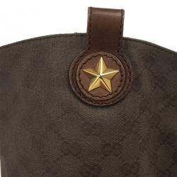 Gucci Brown GG Canvas 'Major' Tall Boots Size 41