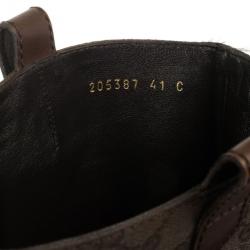 Gucci Brown GG Canvas 'Major' Tall Boots Size 41