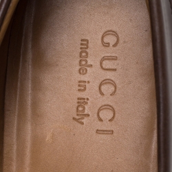 Gucci Brown Leather Penny Loafers Size 43.5