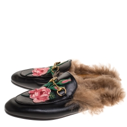 floral gucci mules