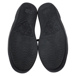 Gucci Black Leather Ace Web Bee Low Top Lace Up Sneakers Size 38