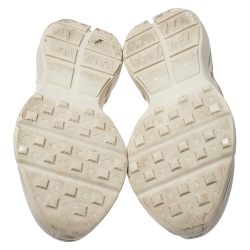 Gucci Ivory Leather Rhyton Vintage Logo Platform Sneakers Size 40